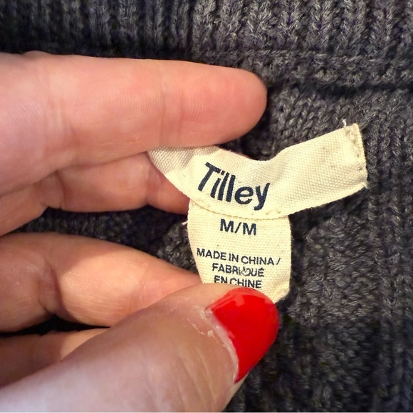Tilley Cable Kit Sweater Men's Gray Size M - Picture 10 of 11